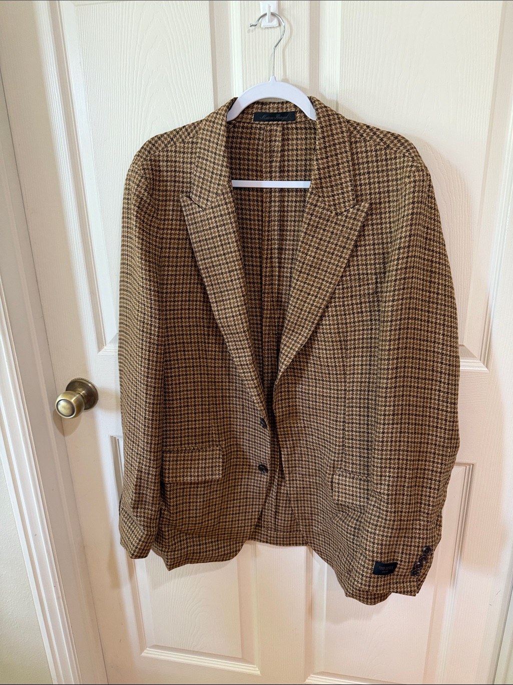 Todd Snyder Brown Plaid Houndstooth Sport Coat Sz 40l. New